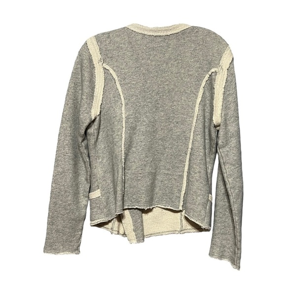 Lucky Brand Lucky Lotus Softest Fleece Moto Jacket Cropped Asymmetric Zip Front - Picture 4 of 6